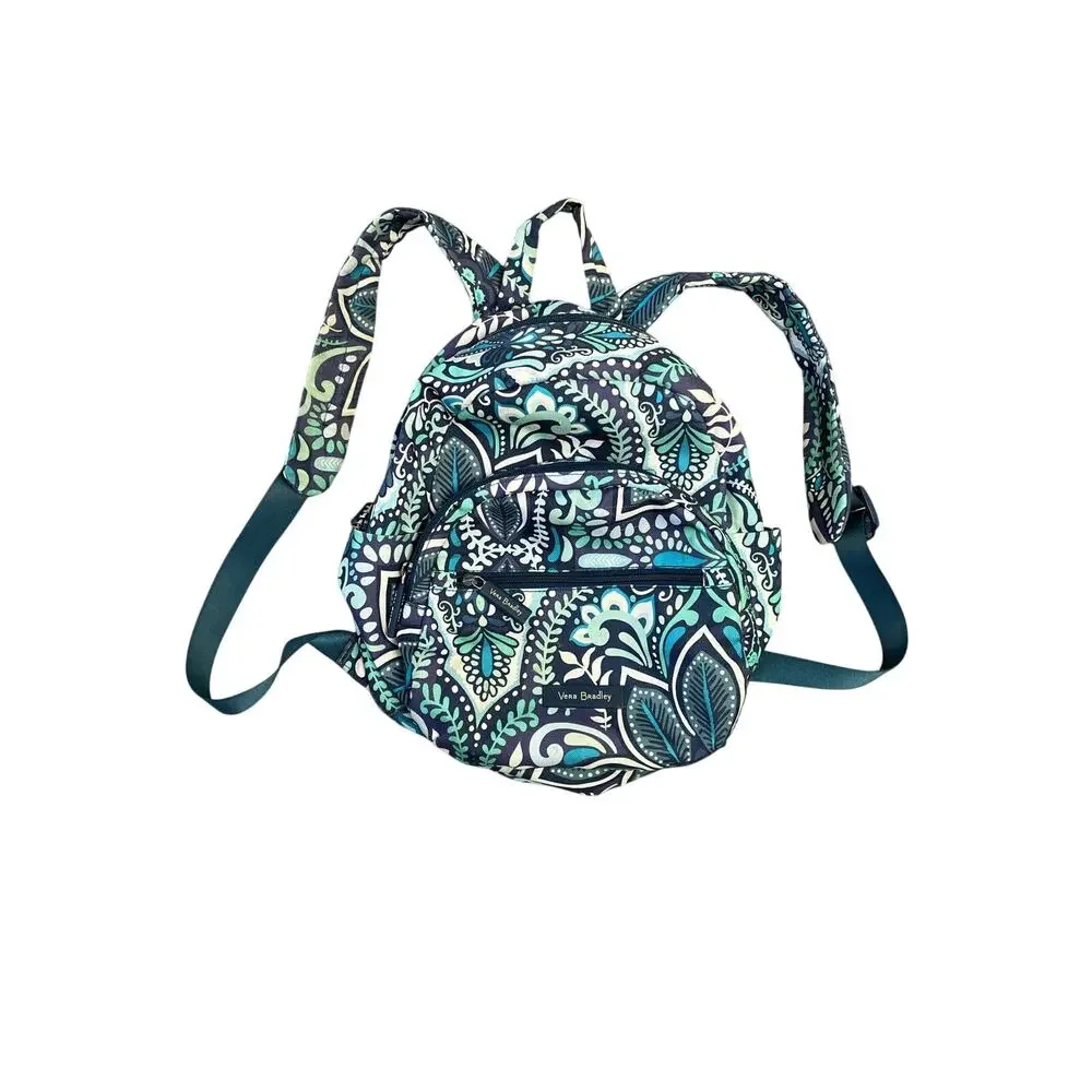 Vera Bradley | Bags | Vera Bradley Blue Teal Paisley Mini 2  display picture 1